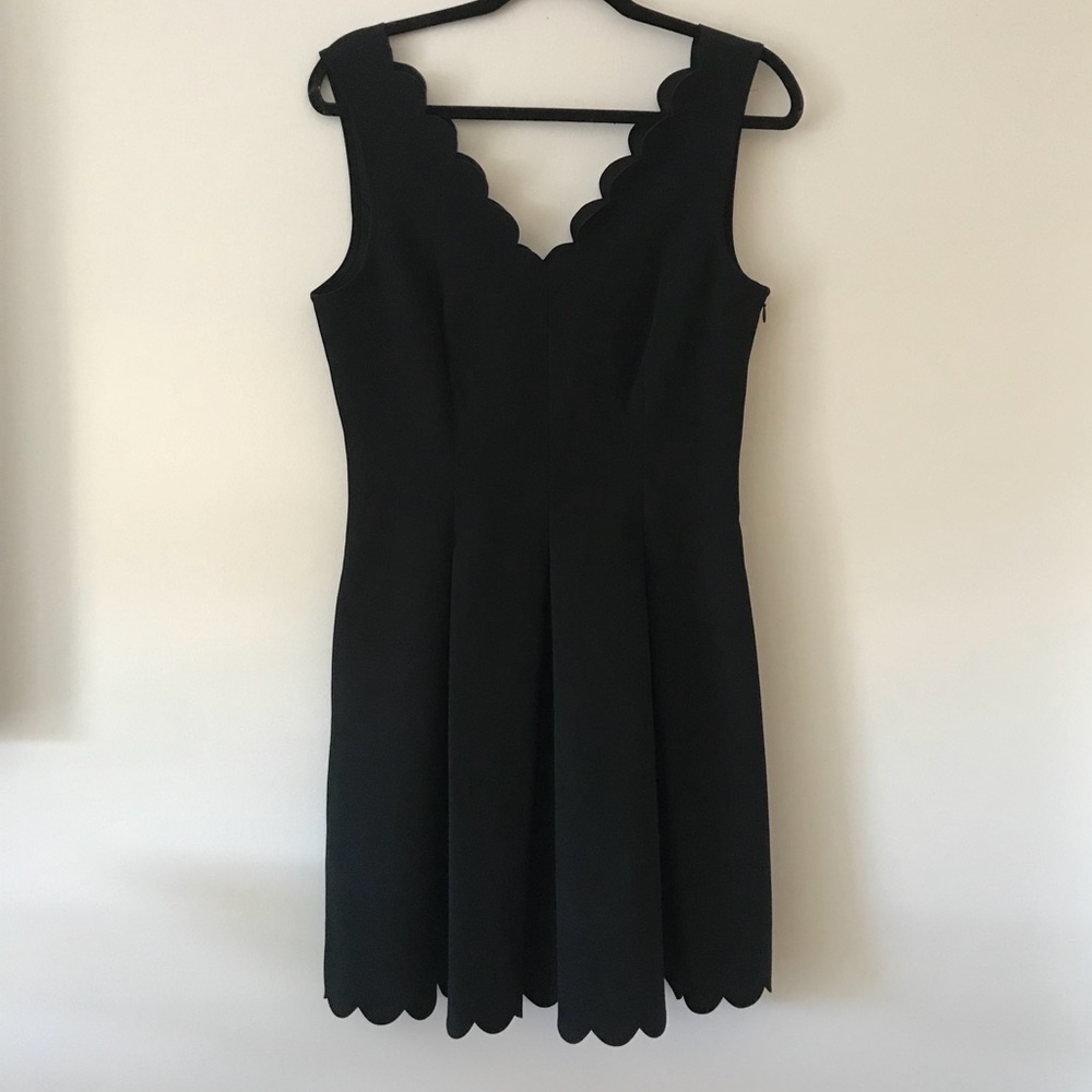 NWT Banana Republic Black Scalloped Dress